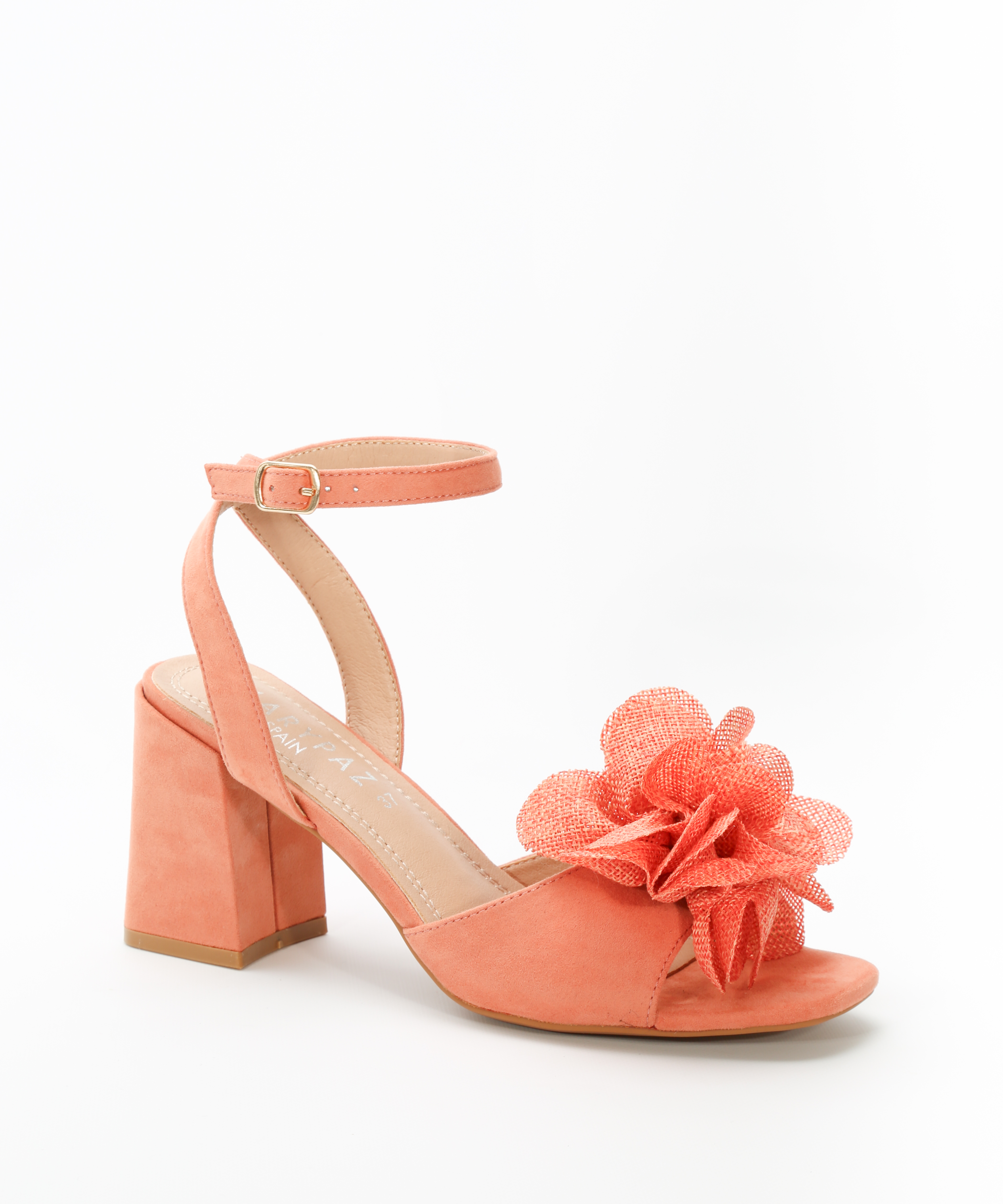 Sandalias tacón adorno floral image number null